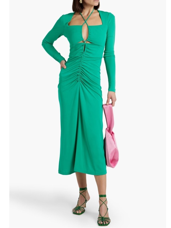Rebecca Vallance Dresses & Skirts - NEW NWT Rebecca Vallance Edie Cut-Out Ruched Jersey Midi Dress